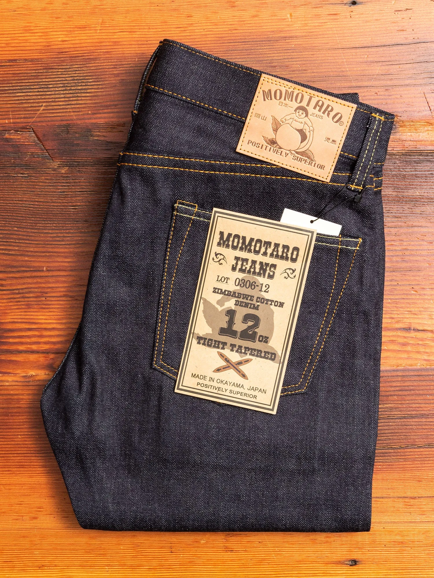 0306-12 12oz Selvedge Denim - Tight Tapered Fit