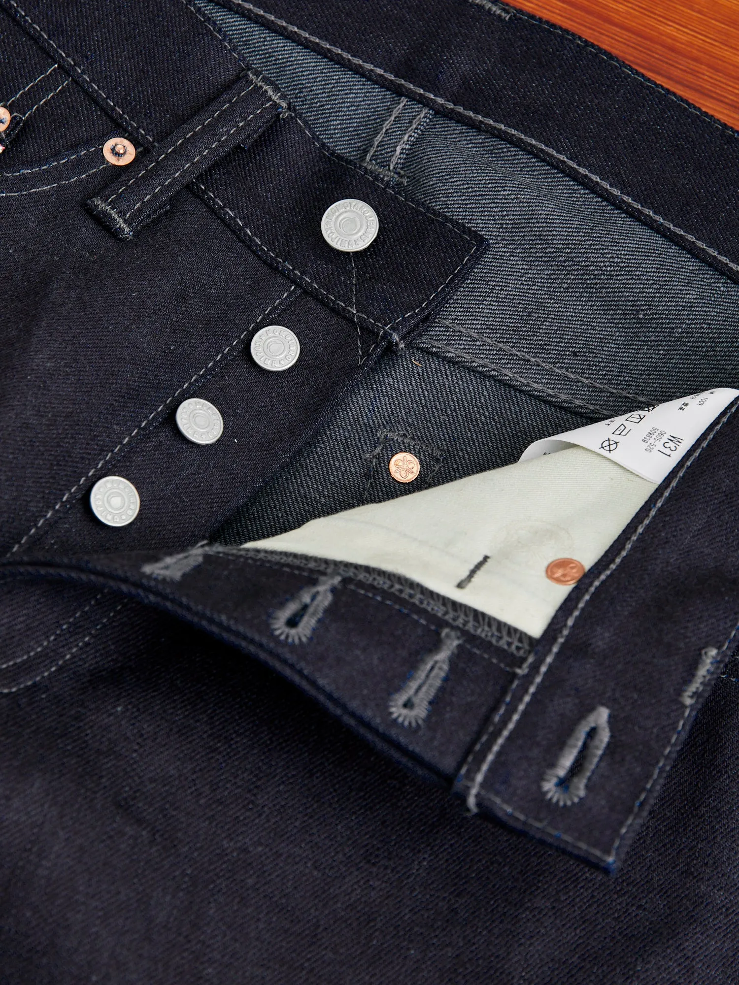 0605-52G "Indigo x Grey" 18oz Selvedge Denim - Natural Tapered Fit