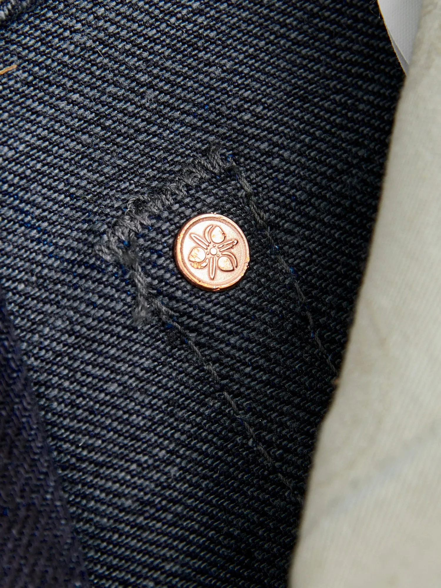 0605-52G "Indigo x Grey" 18oz Selvedge Denim - Natural Tapered Fit