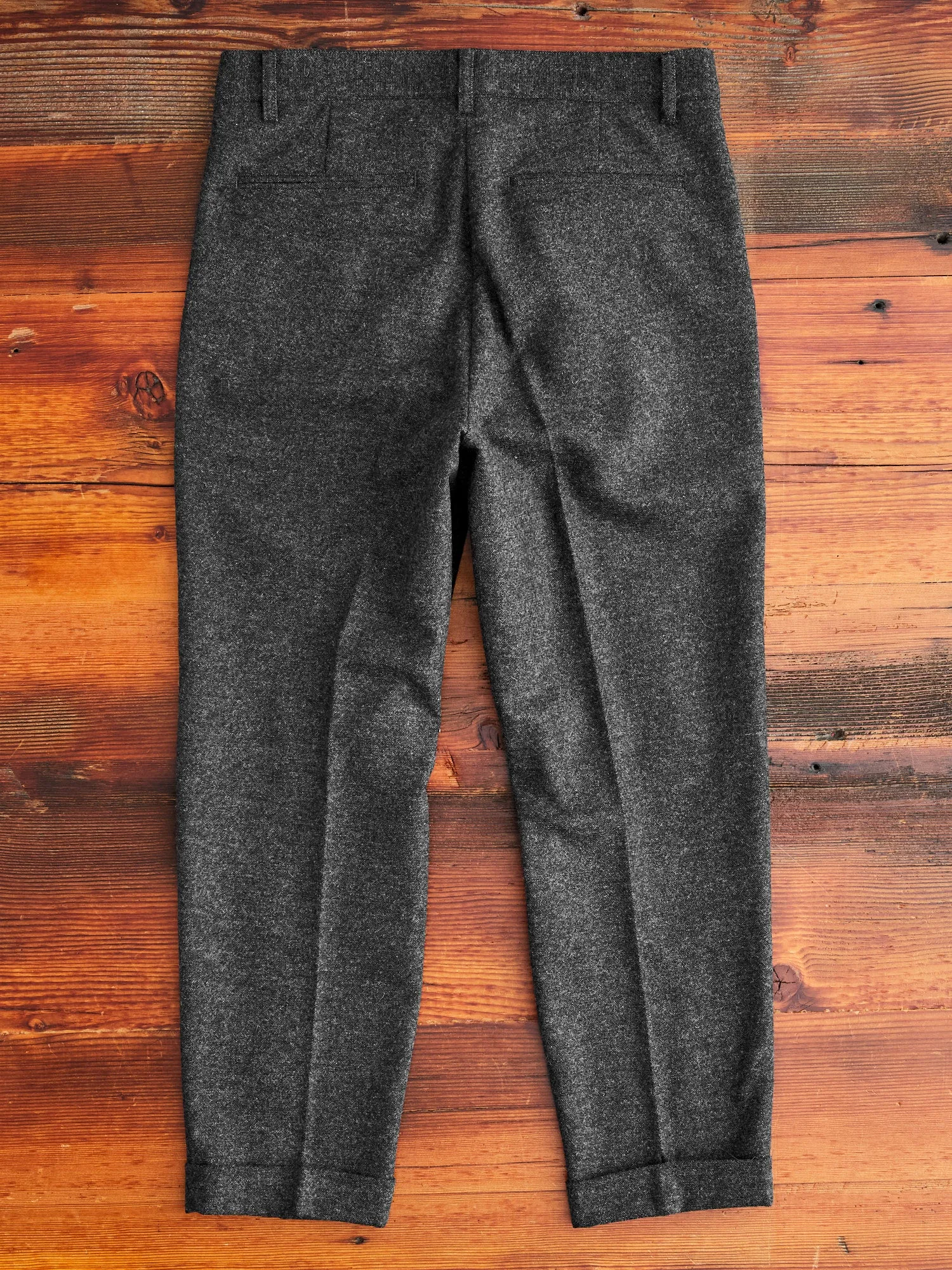 1-Pleat Wool Cashmere Trouser in Grey