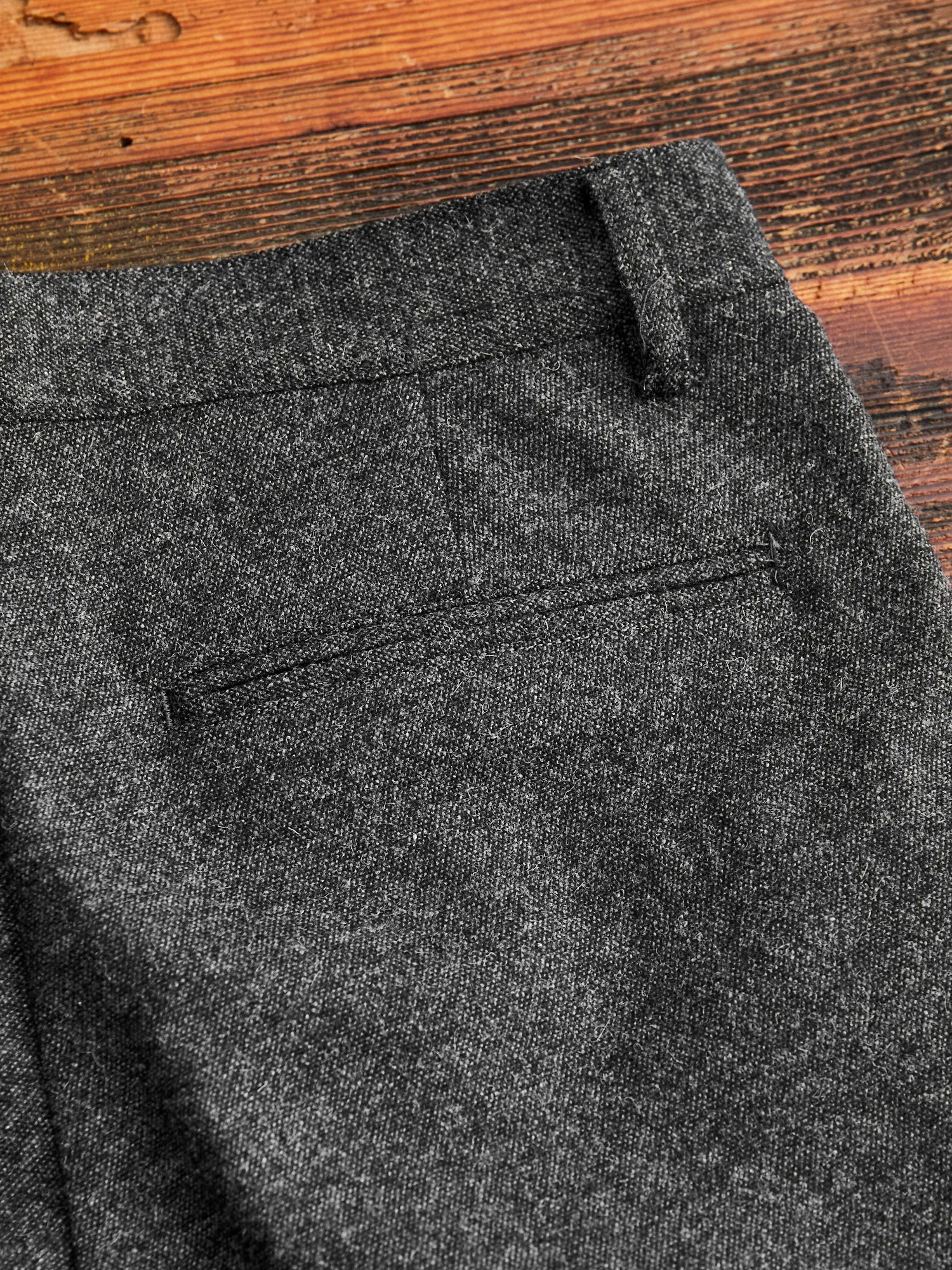 1-Pleat Wool Cashmere Trouser in Grey