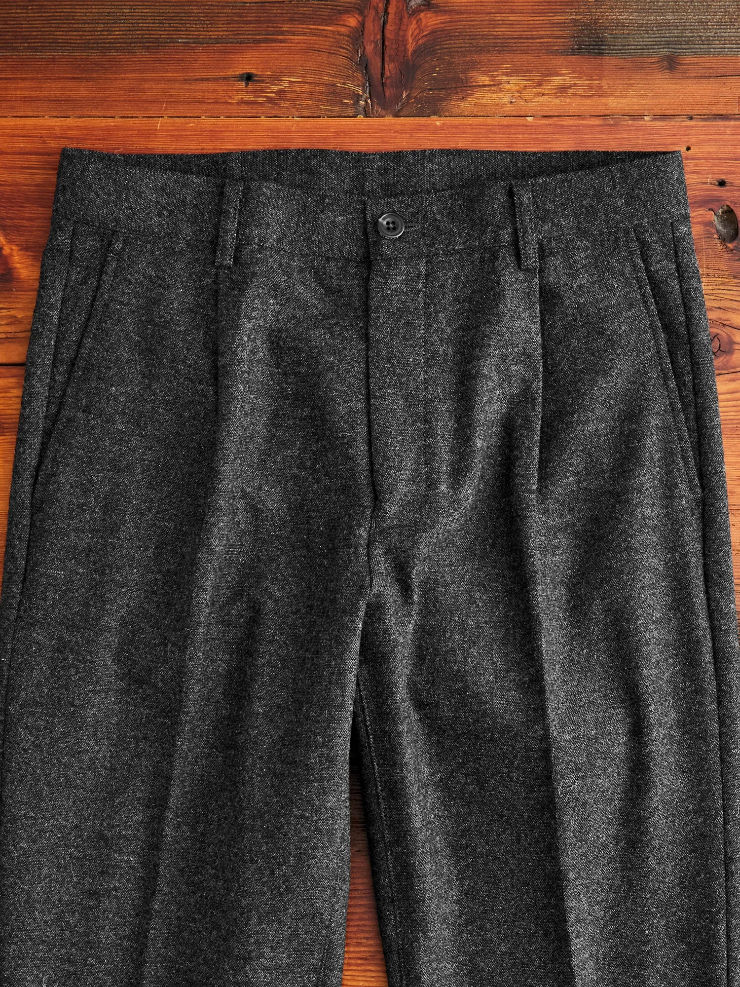 1-Pleat Wool Cashmere Trouser in Grey