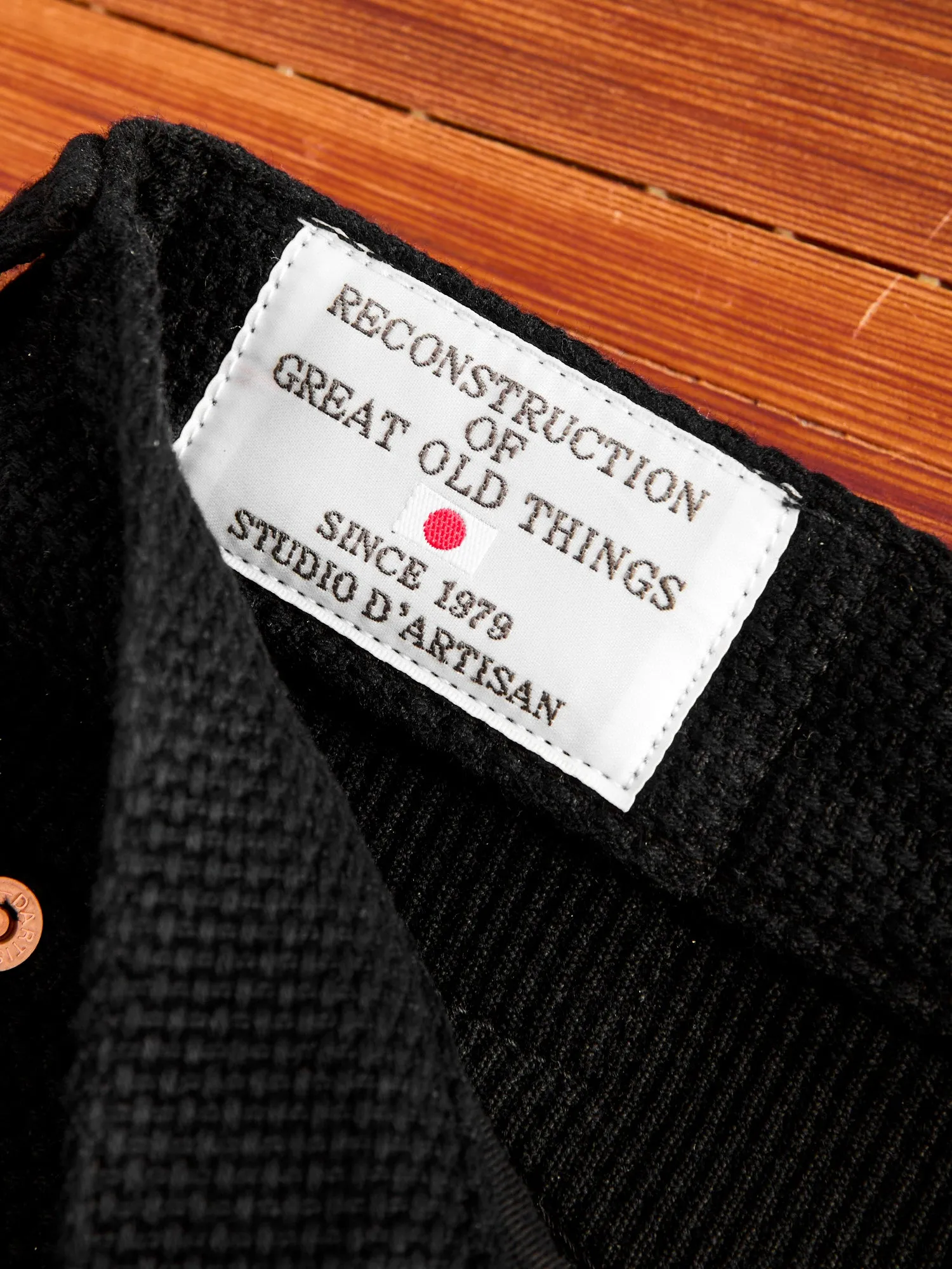 1877S "Kurozome" 14oz Deep Black Selvedge Sashiko Pants - Slim Straight Fit