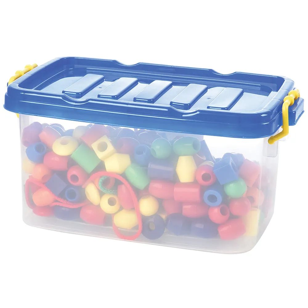 250 Jumbo Plastic Beads with 5 Tipped Lacing Cords