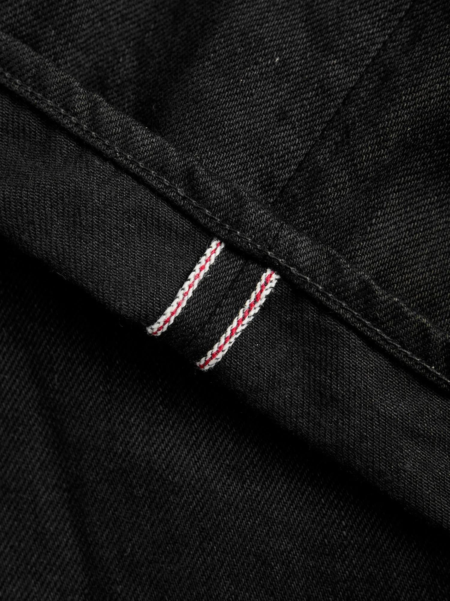 286-13BK "Jet Black" 13oz Selvedge Denim - Clean Straight Fit