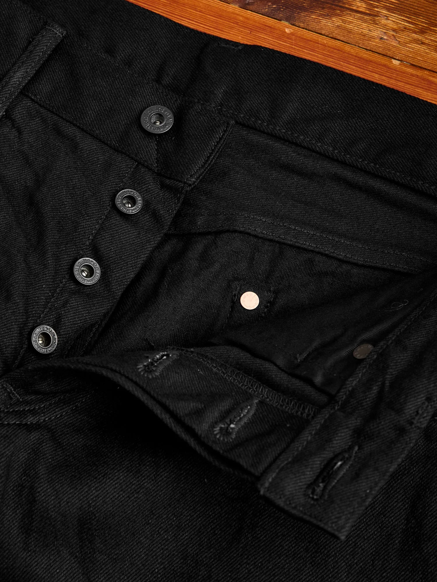 286-13BK "Jet Black" 13oz Selvedge Denim - Clean Straight Fit