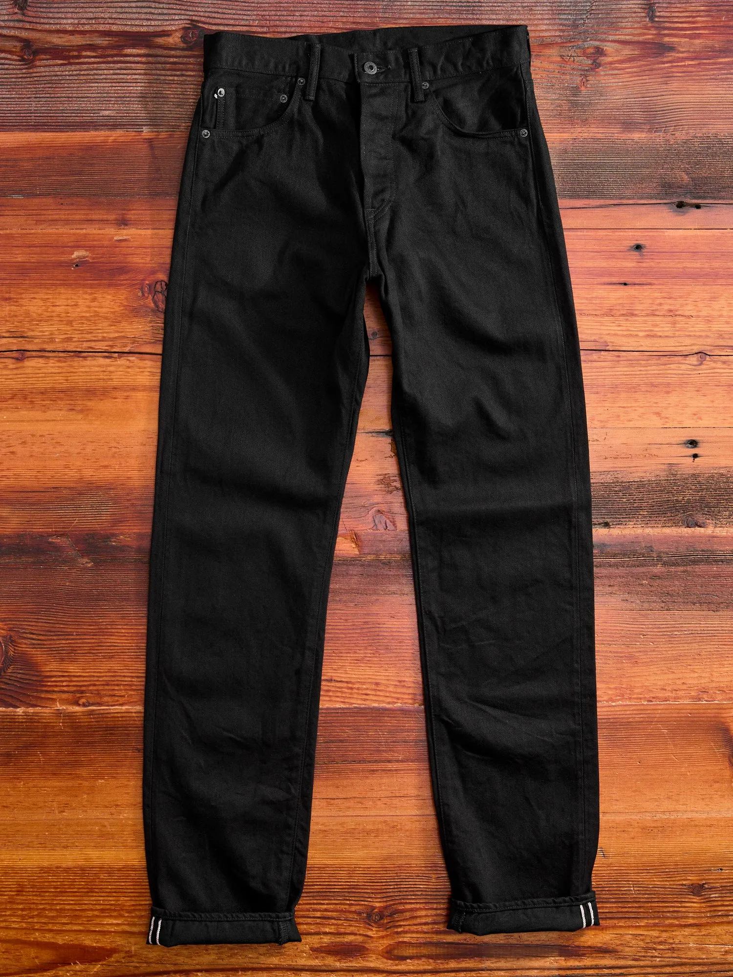 286-13BK "Jet Black" 13oz Selvedge Denim - Clean Straight Fit