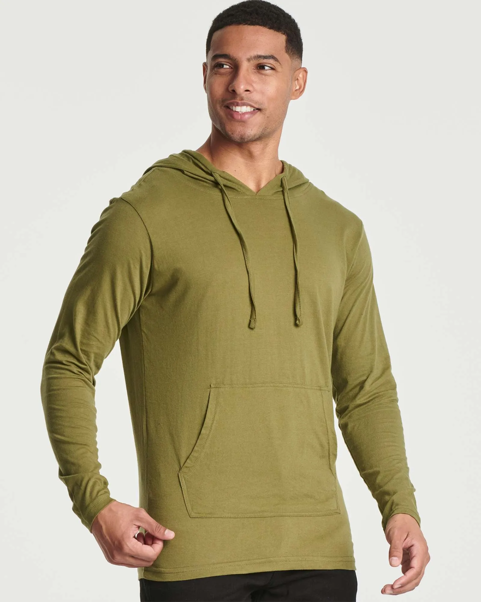 3 Pack: Mens Cotton Lightweight Pullover Hoodie