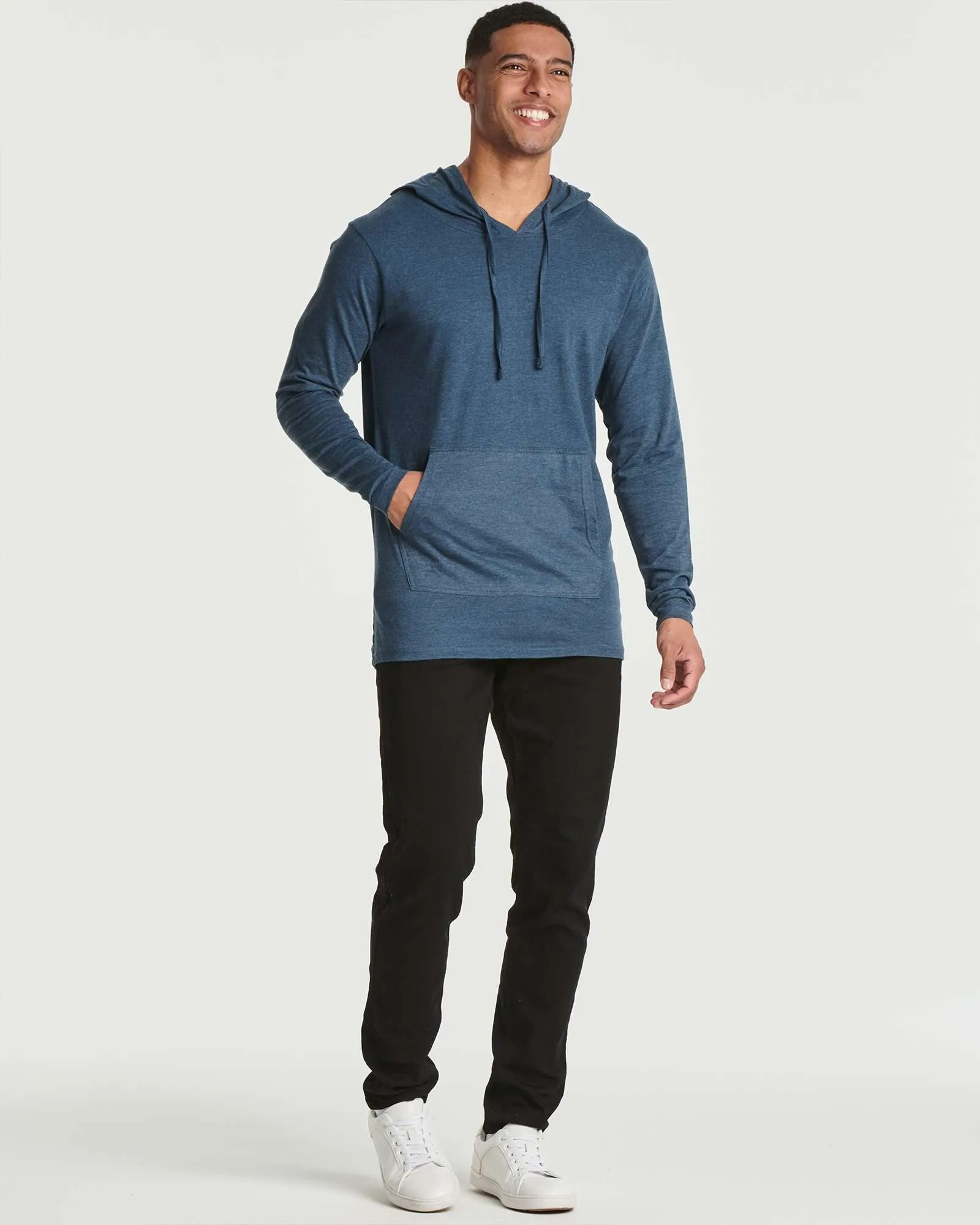 3 Pack: Mens Cotton Lightweight Pullover Hoodie
