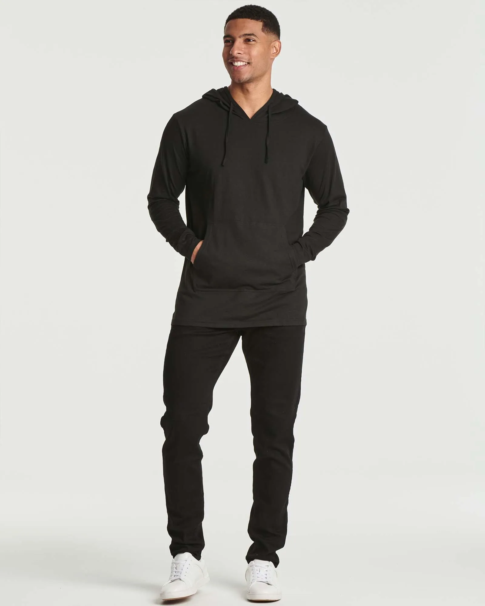 3 Pack: Mens Cotton Lightweight Pullover Hoodie