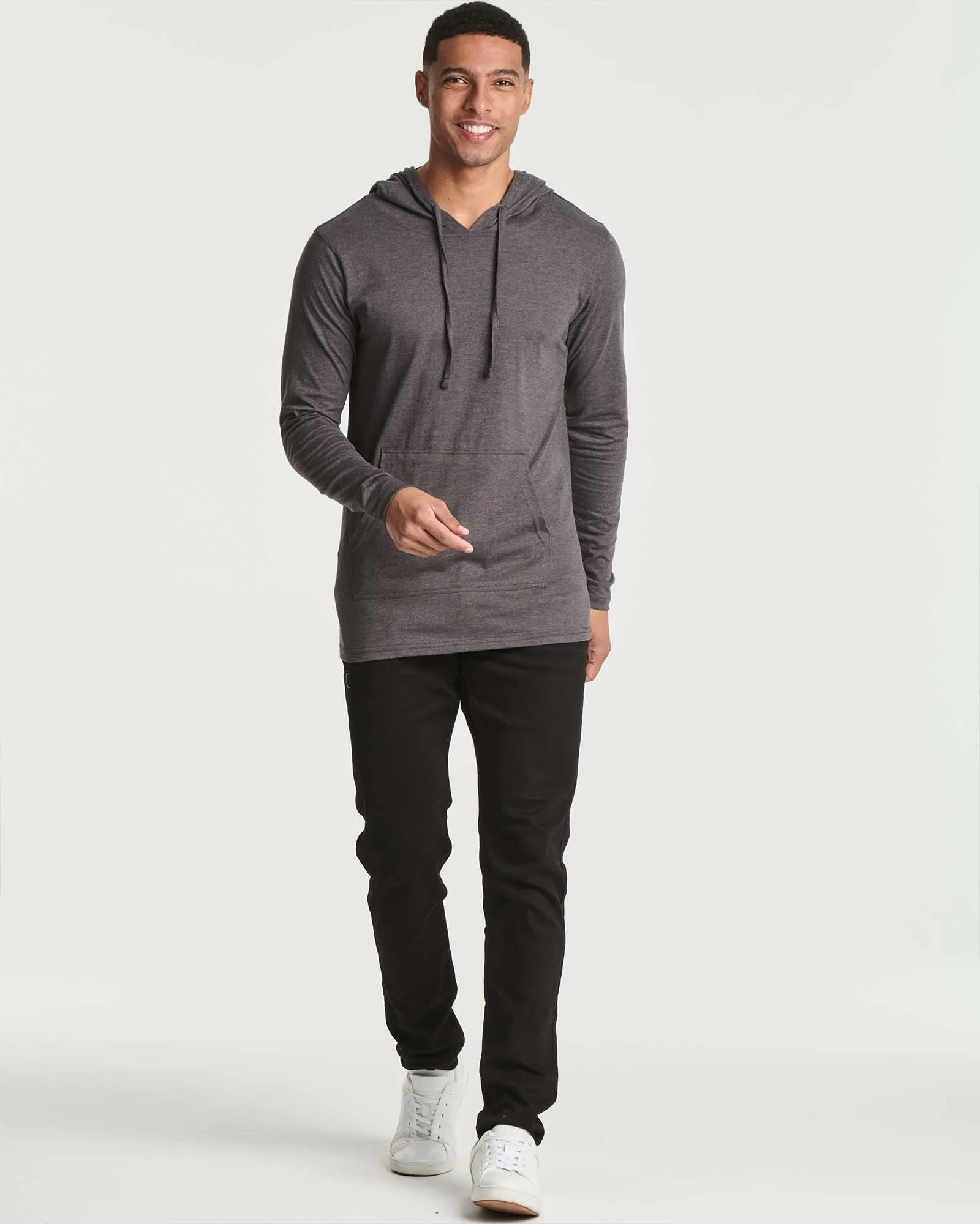 3 Pack: Mens Cotton Lightweight Pullover Hoodie