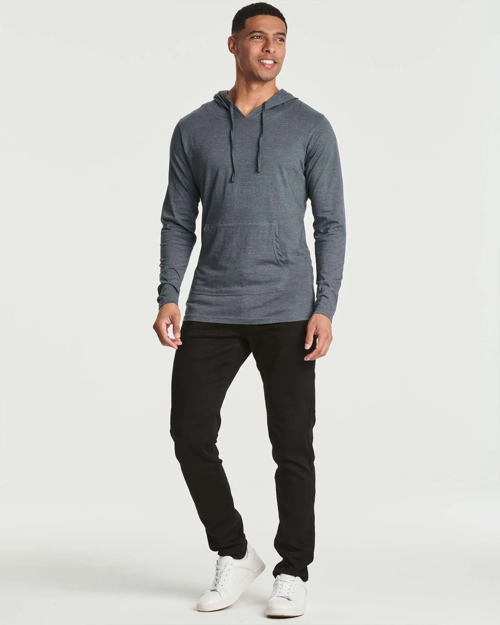3 Pack: Mens Cotton Lightweight Pullover Hoodie
