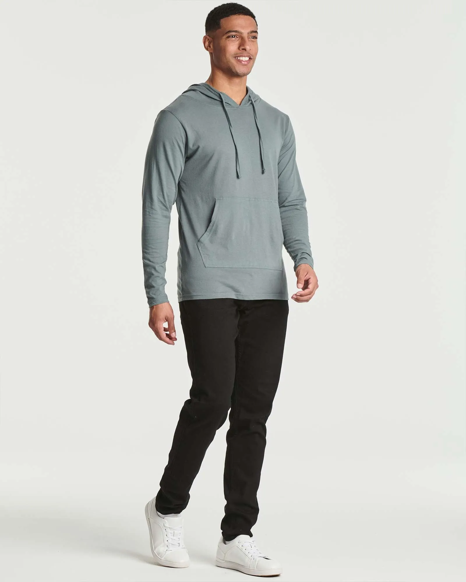 3 Pack: Mens Cotton Lightweight Pullover Hoodie