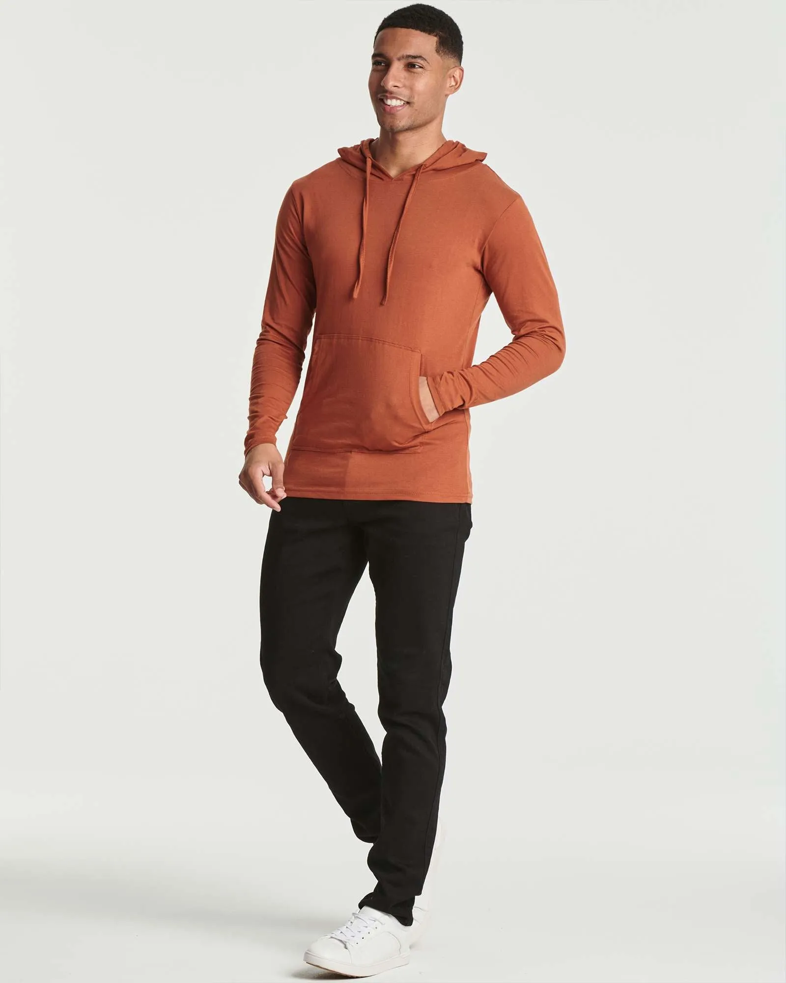 3 Pack: Mens Cotton Lightweight Pullover Hoodie
