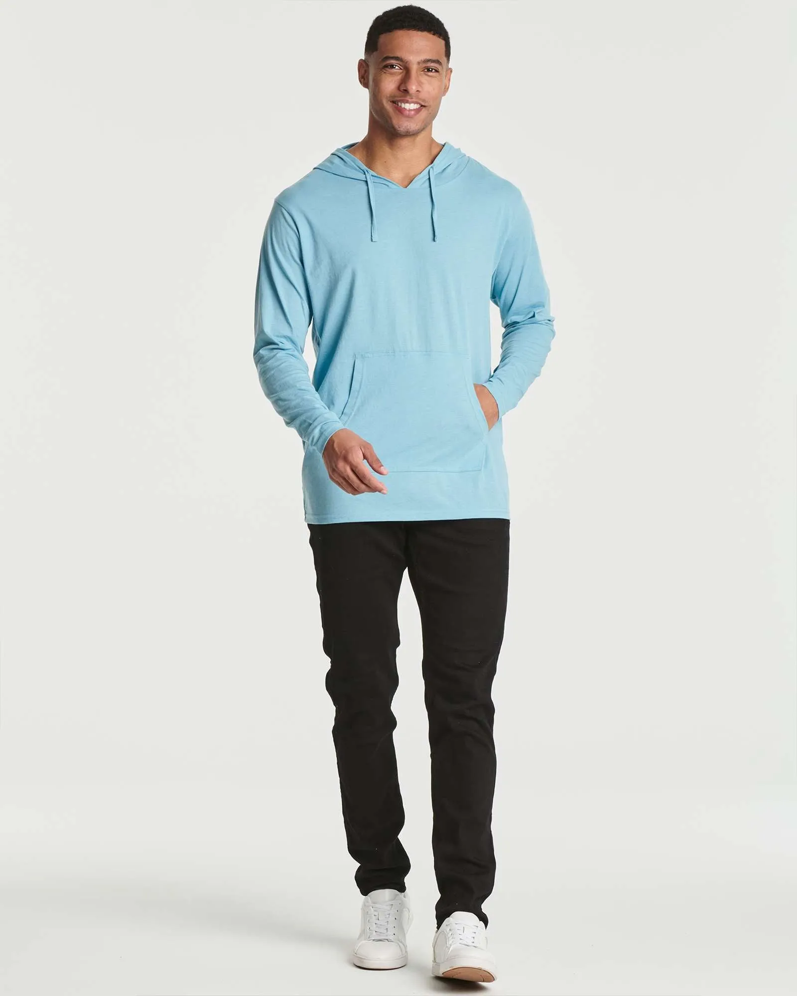 3 Pack: Mens Cotton Lightweight Pullover Hoodie
