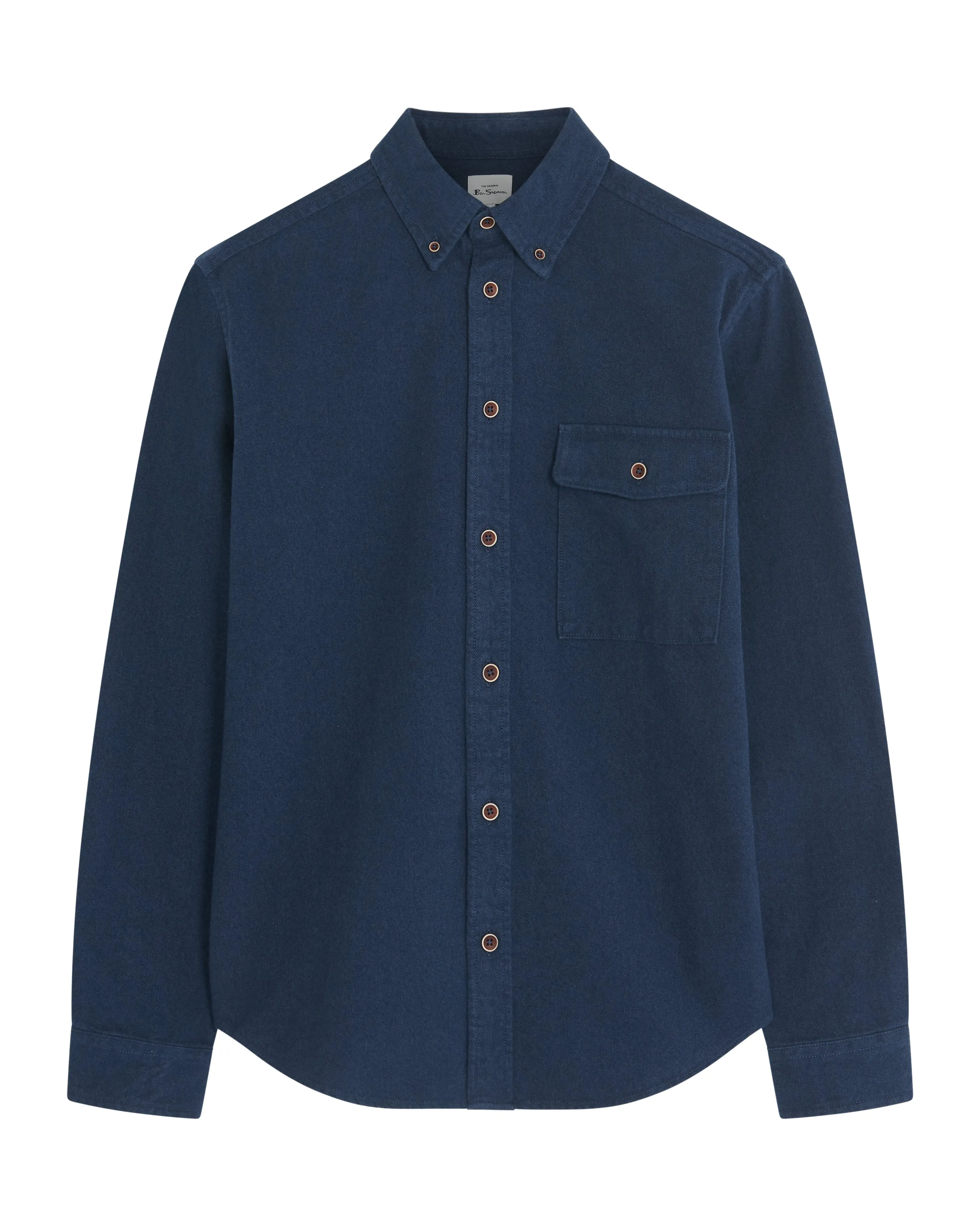 Brushed Overshirt - Dark navy