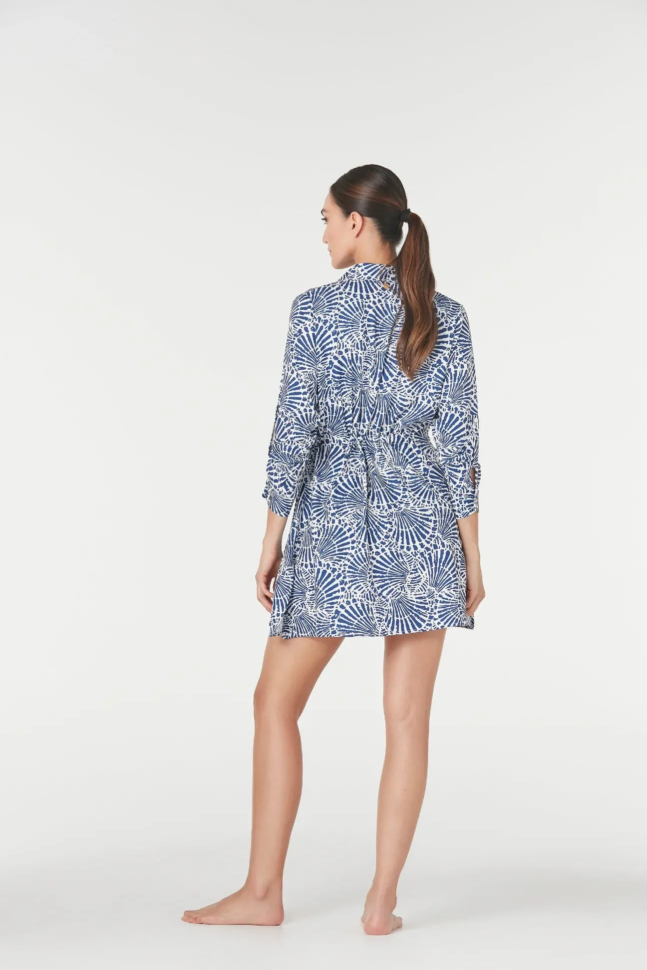 Collared Printed Coverup - Azura