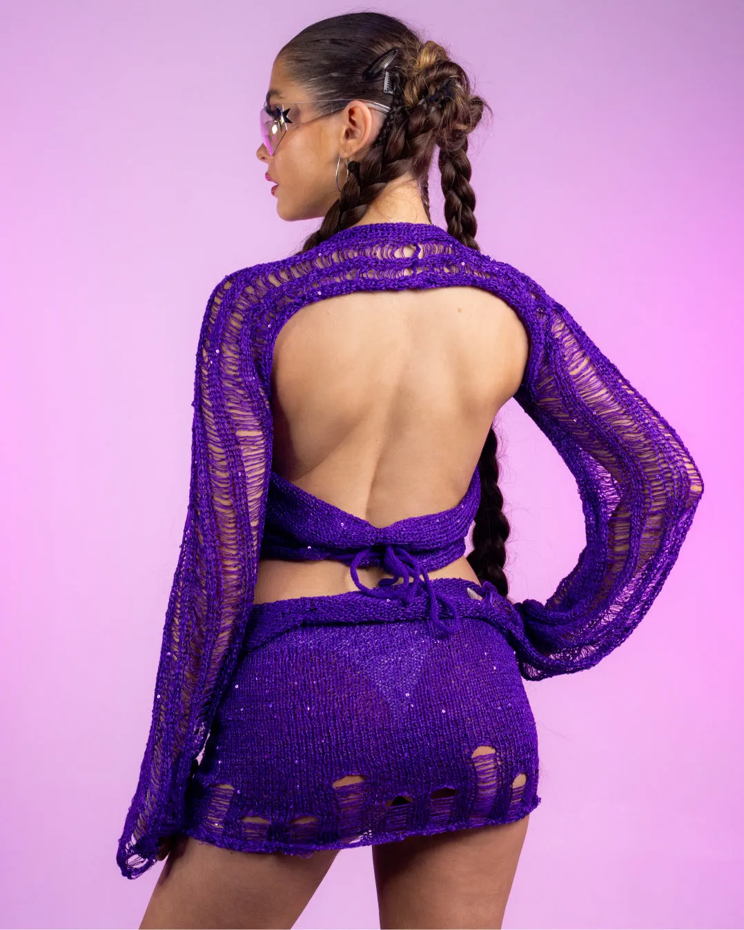 Dark Amethyst Faerie 3pc Skirt Set