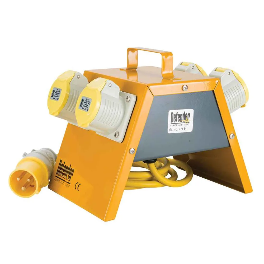 Defender E13104 4 X 110V 16A Splitter Box Item Condition Damaged Box