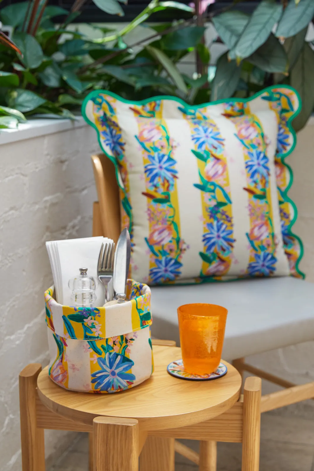 Flower Power Stripe Planter Sml