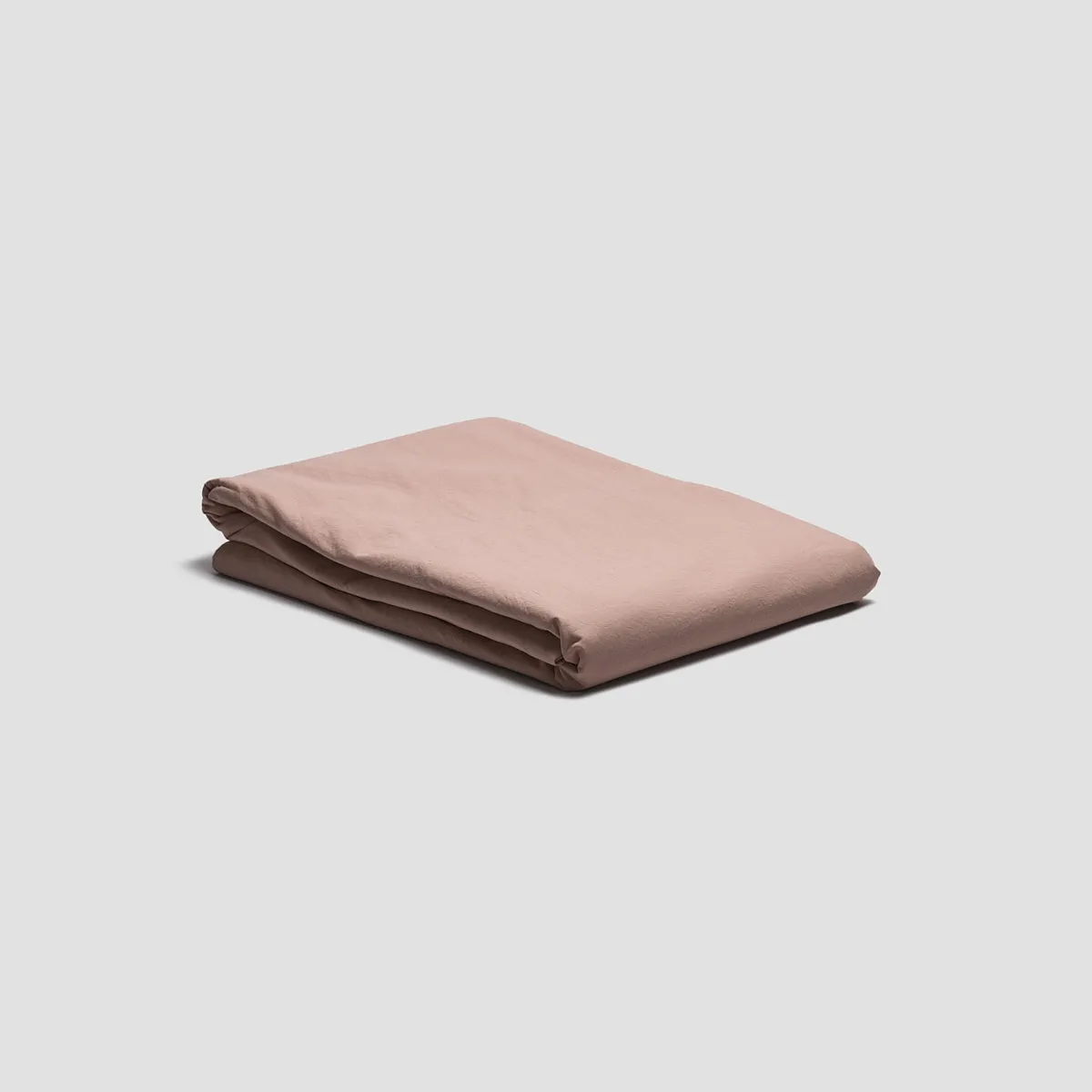 French Rose Washed Cotton Percale Flat Sheet