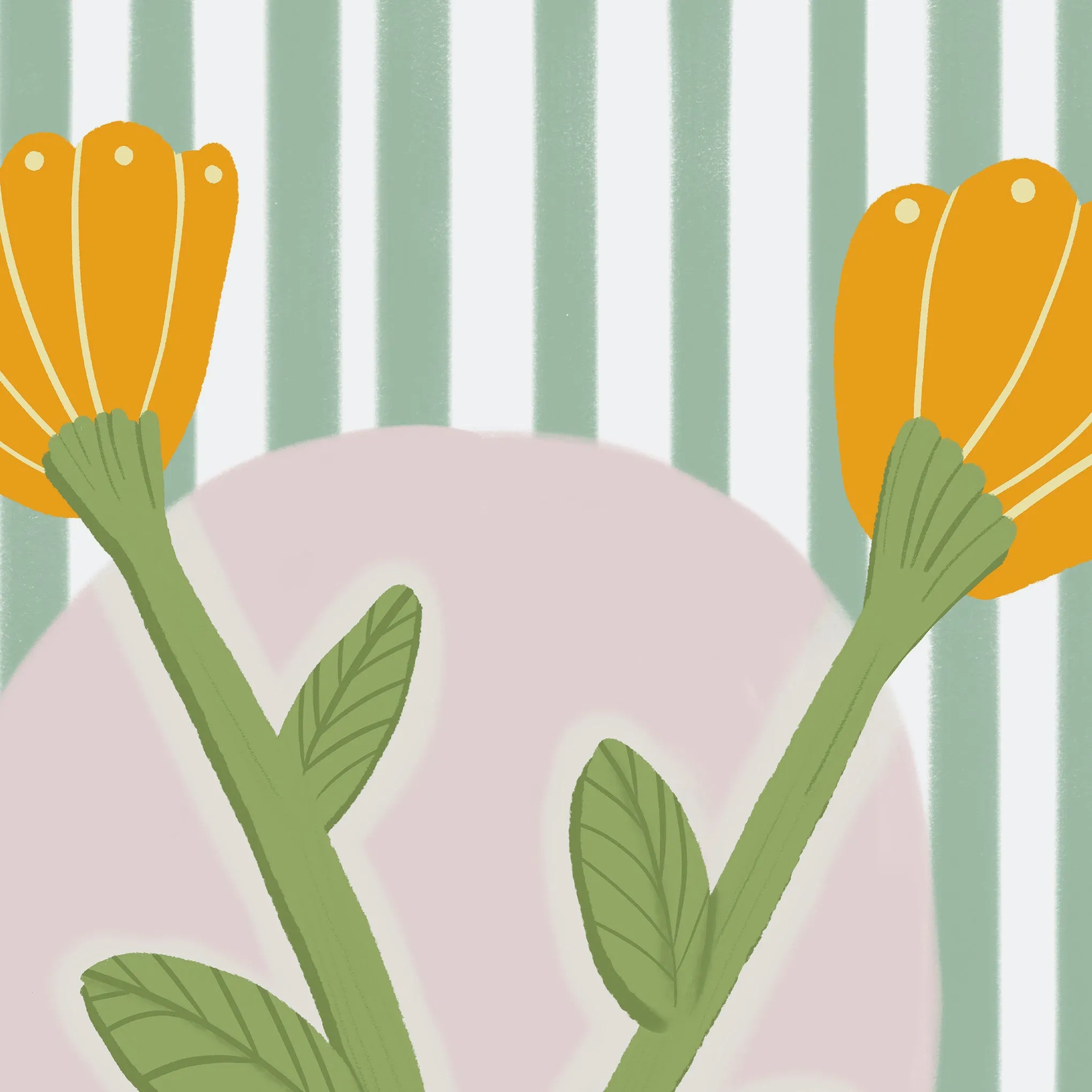 Golden Flower Spotlight Art Print