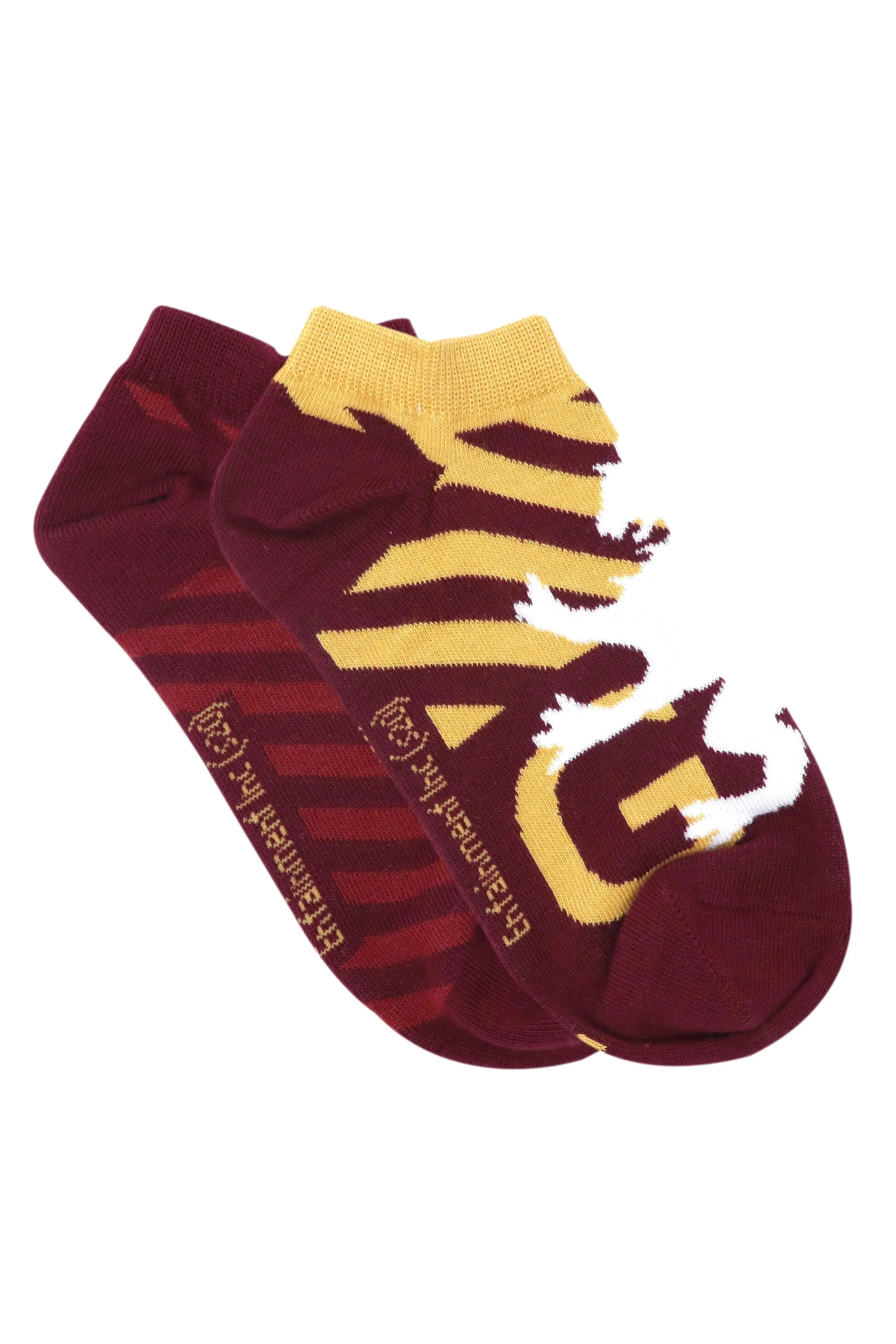 Harry Potter Gryffindor Crest & Logo Lowcut Socks For Women (Pack Of 2 Pairs /1U) Maroon
