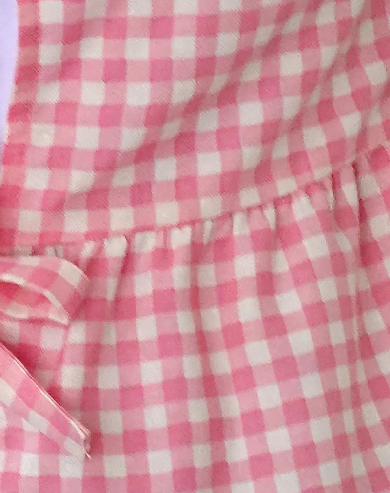 Kayvata Top in Gingham Pink