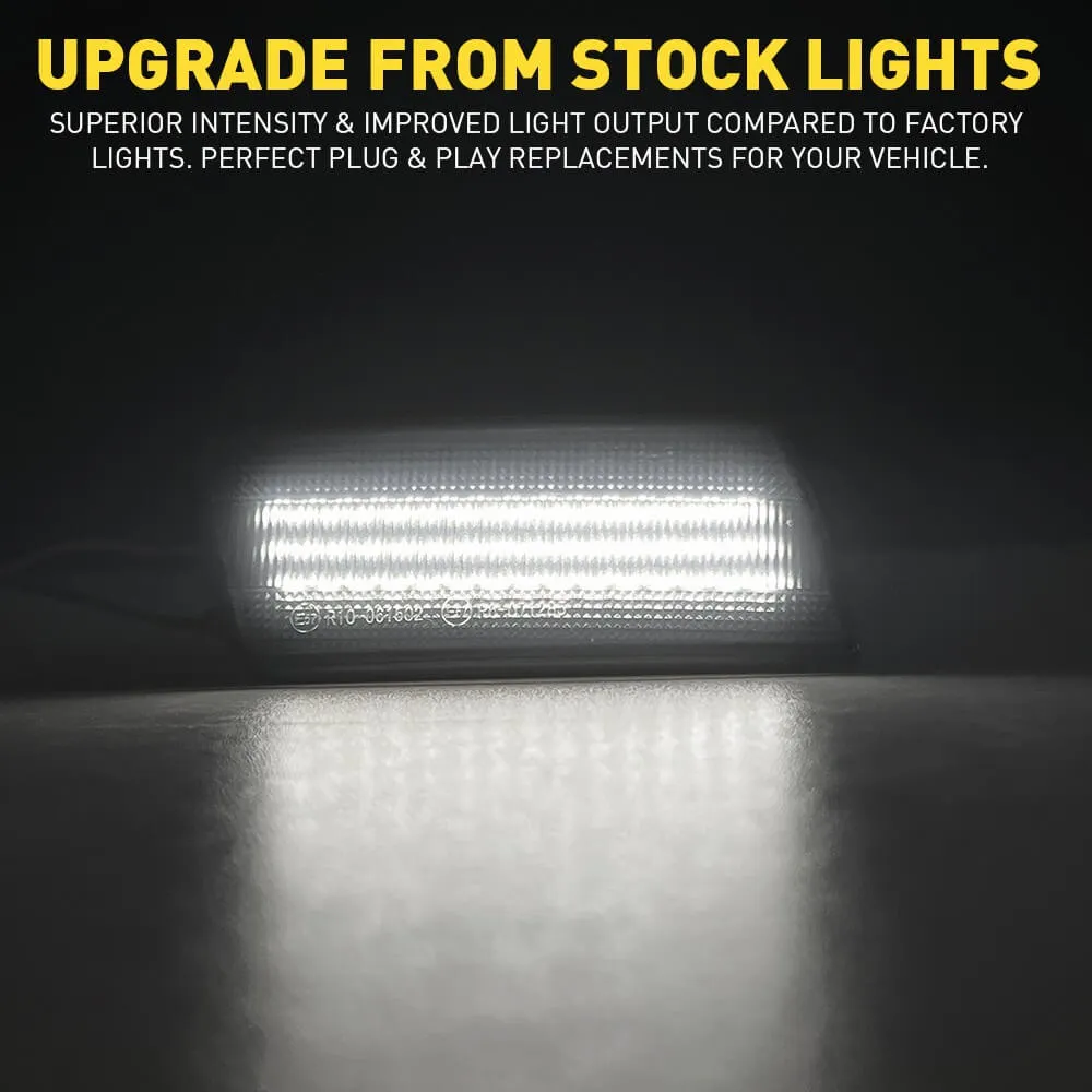 LED Front Side Marker Light Compatible With 2005-2014 Chrysler 300, Smoked Lens 3 Row Beams