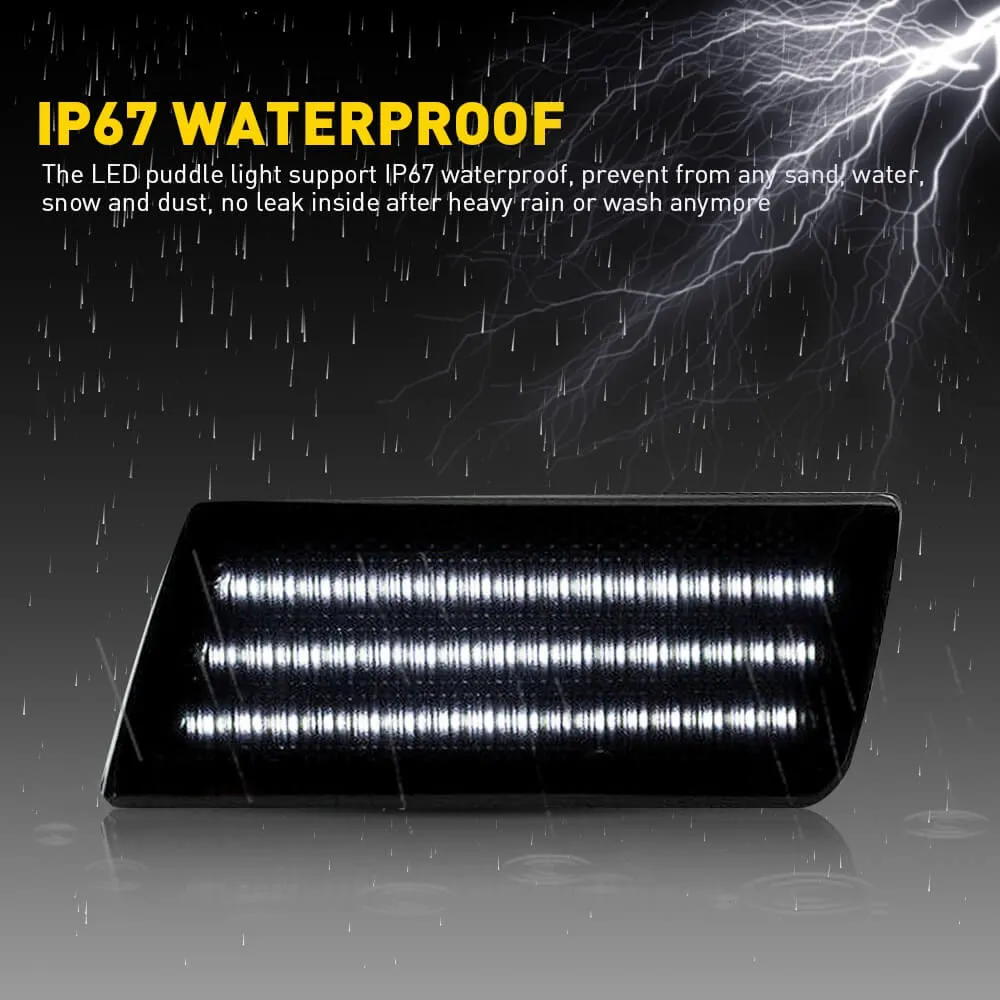 LED Front Side Marker Light Compatible With 2005-2014 Chrysler 300, Smoked Lens 3 Row Beams