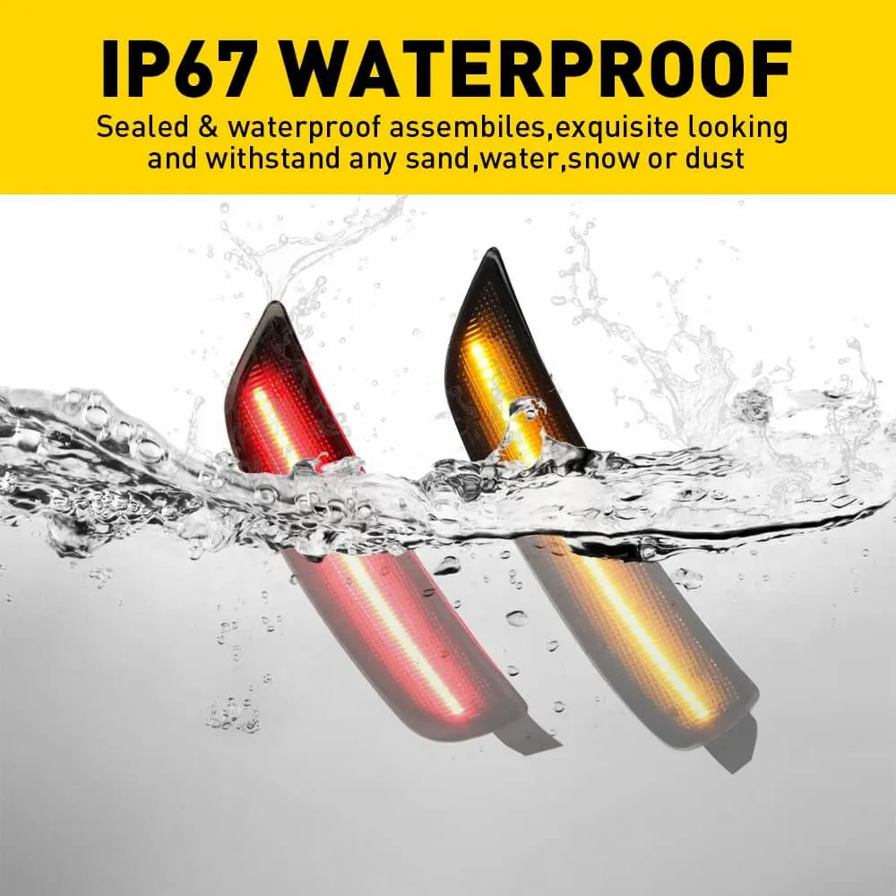 LED Side Marker Light For 2016-2022 Mazda Miata MX-5, Front & Rear Bumper Smoke Shell