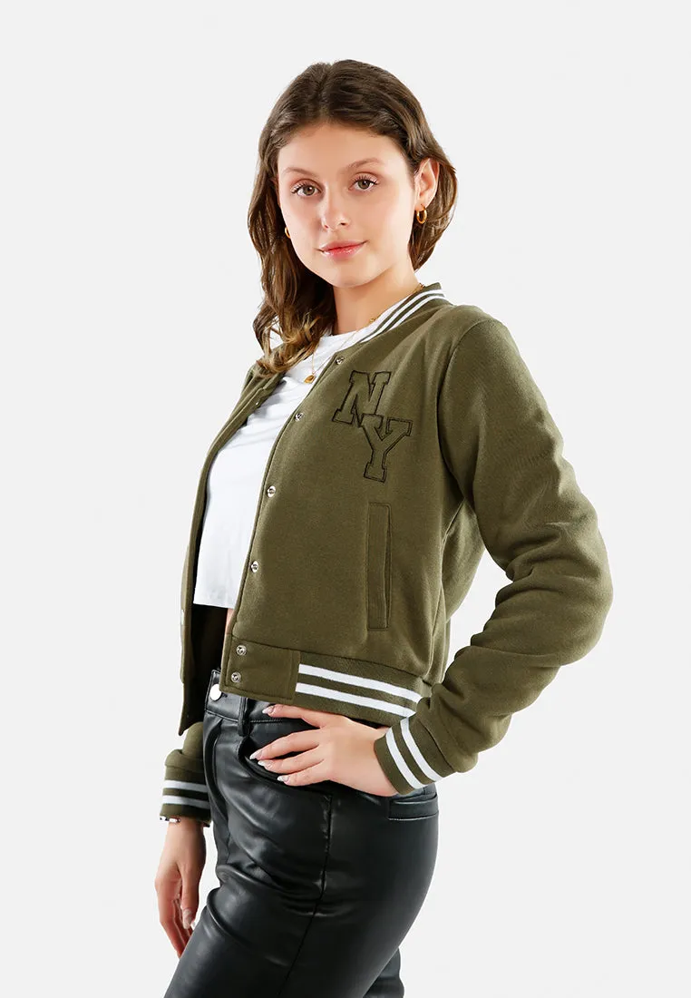 Mandarin Collar Jersey Jacket