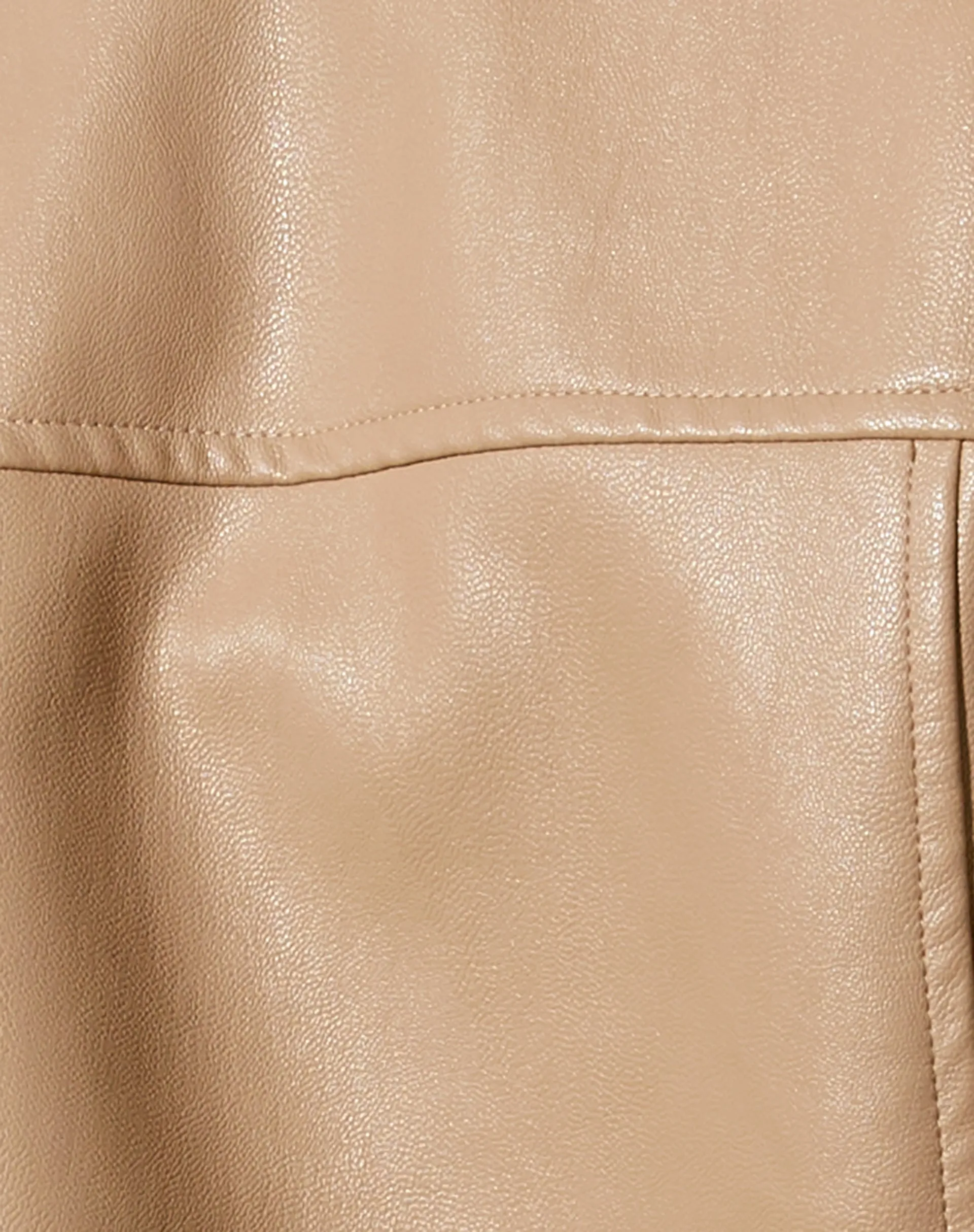 Nerissa Jacket in PU Light Brown