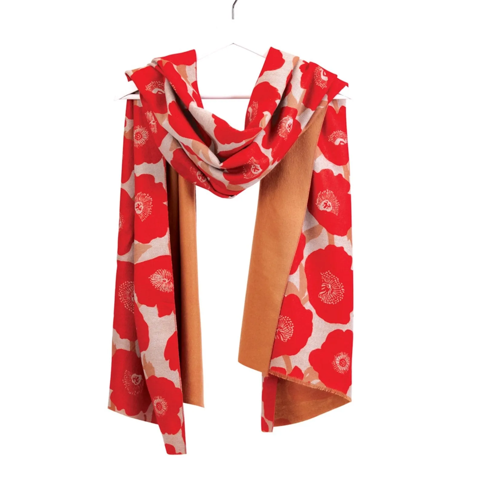 Poppies Red Reversible Wrap