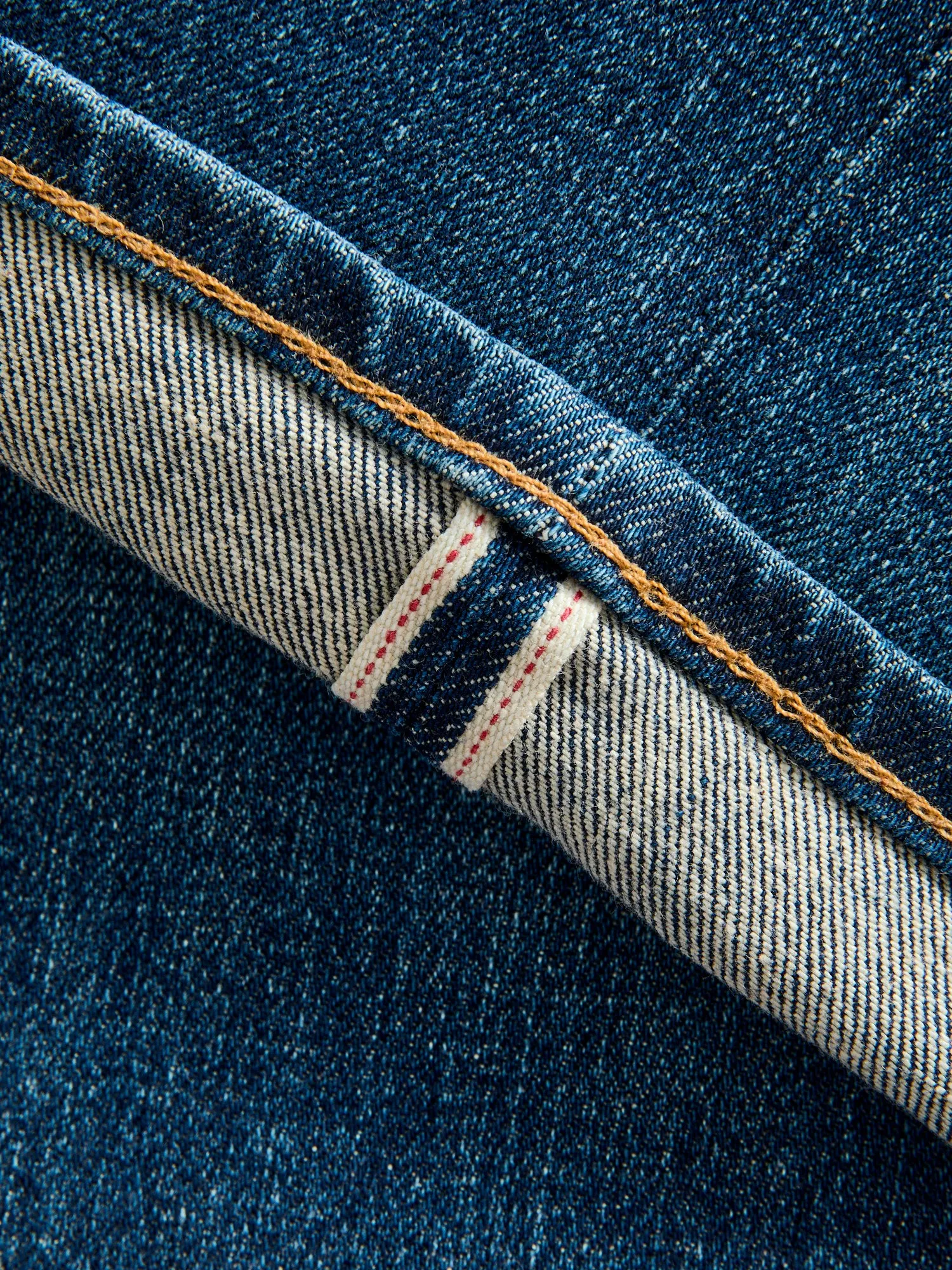 "Rain" 10.5oz Washed Indigo Stretch Selvedge Denim - Pen Slim