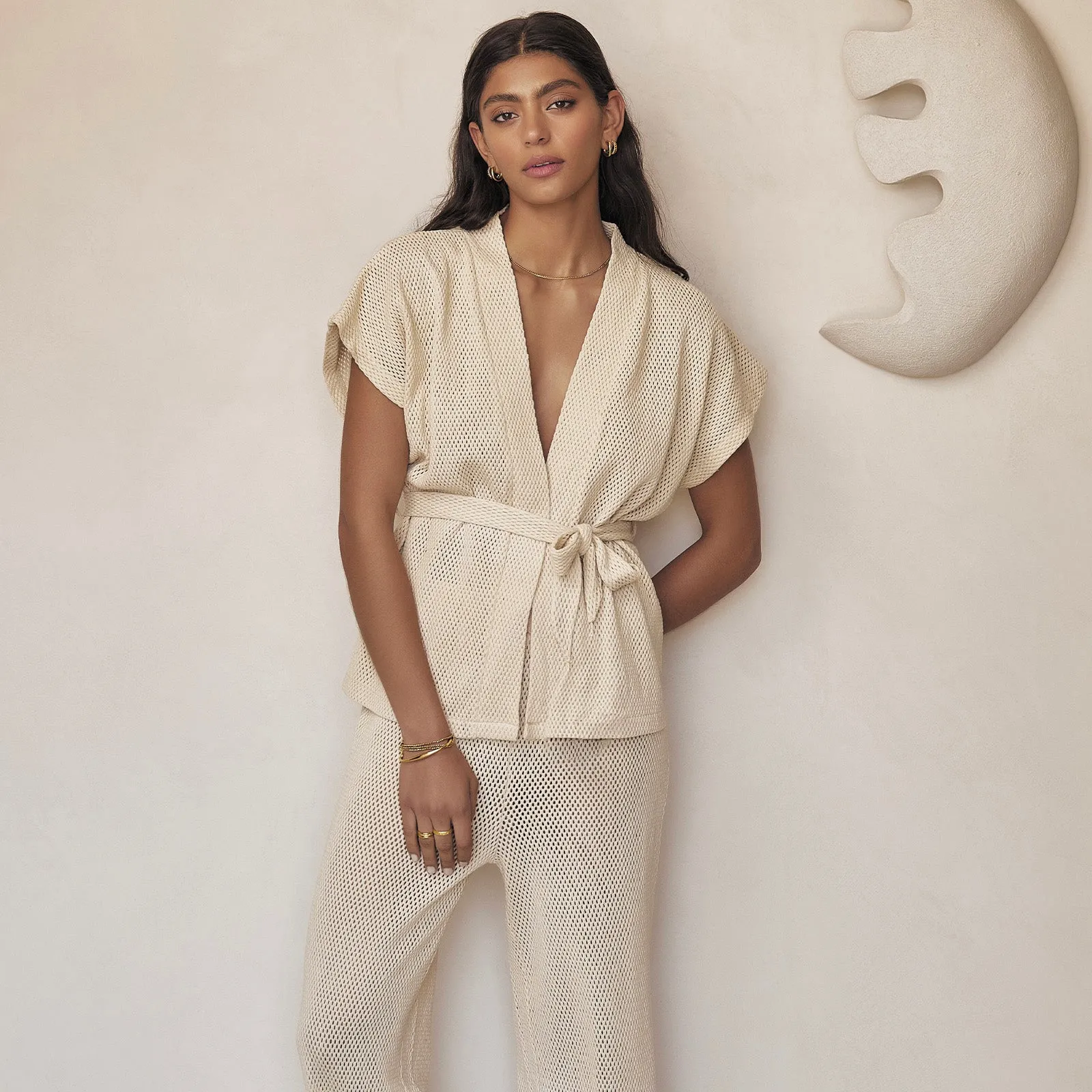 Sardinia Wrap Top - Coconut